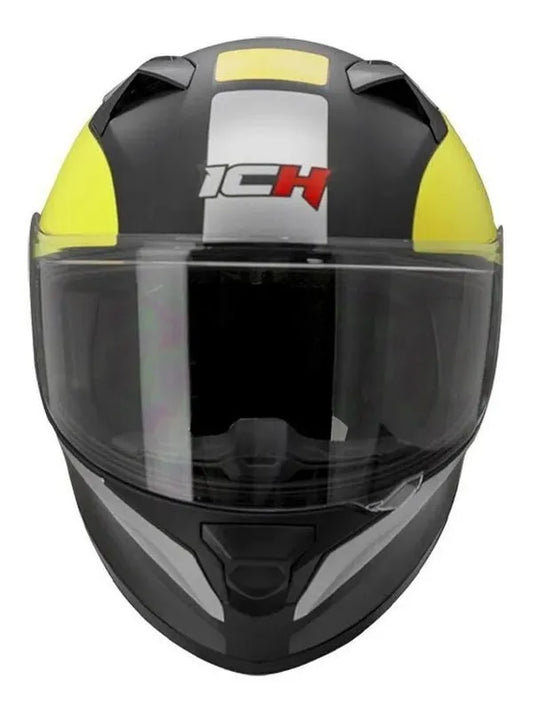 Casco Integral ICH 503 E03 Motorsport Negro / Amarillo Neón (Certificación DOT)