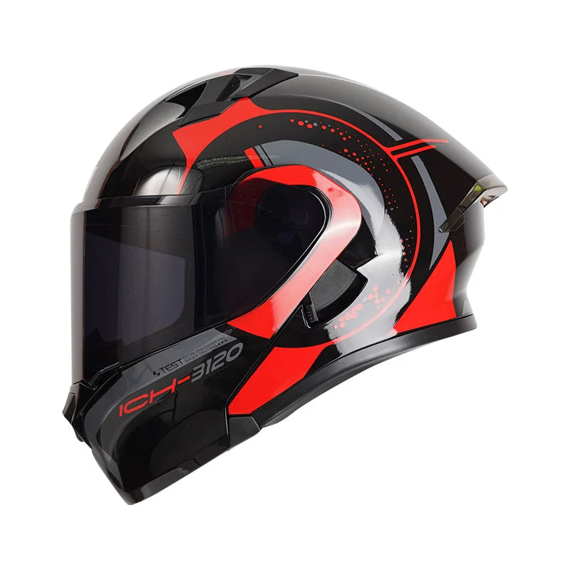 Casco Abatible ICH 3120 — Rojo Full Shine