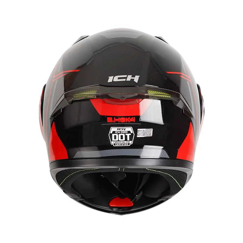Casco Abatible ICH 3120 — Rojo Full Shine