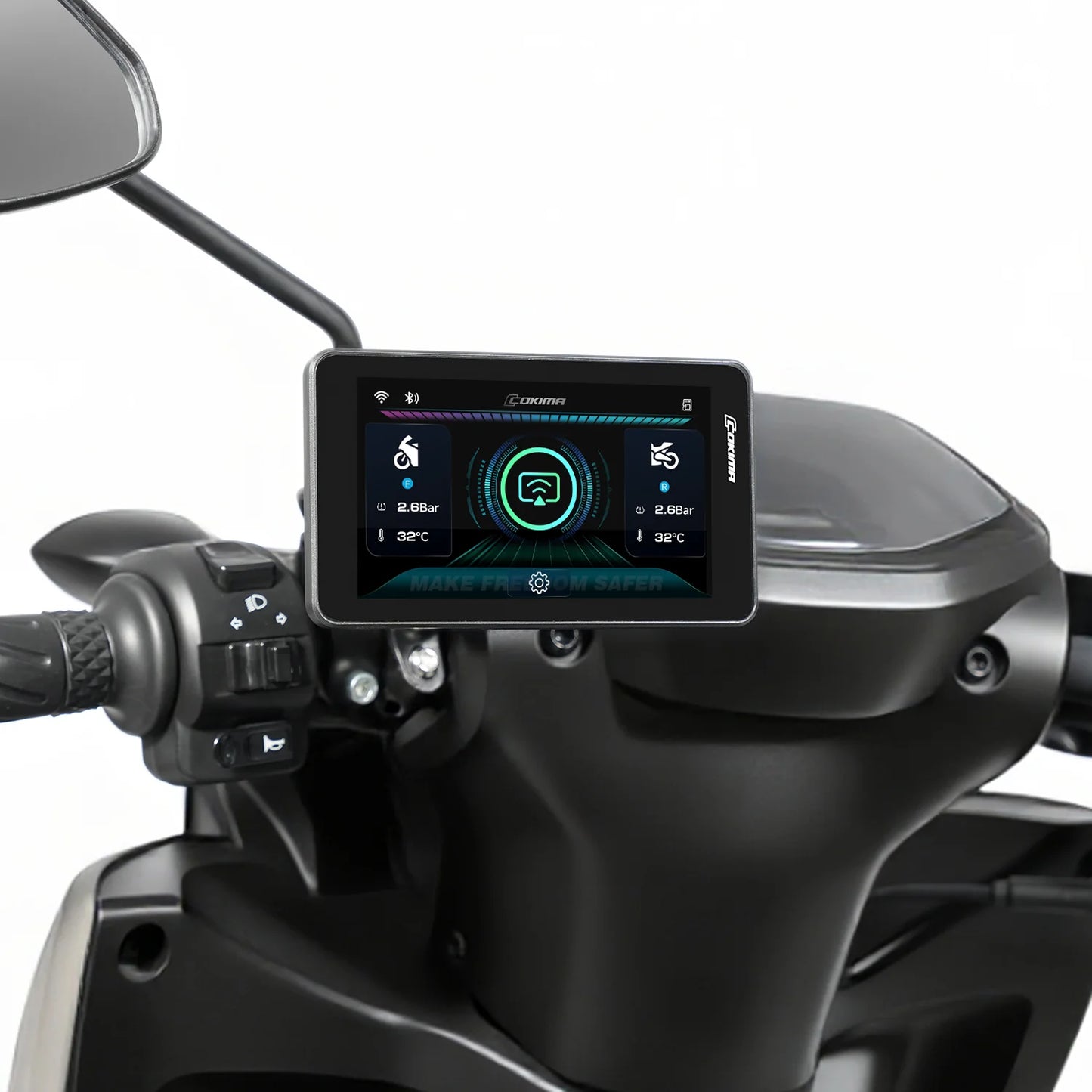 CK3-QC – Pantalla para Moto con Sensores de Presión (TPMS)