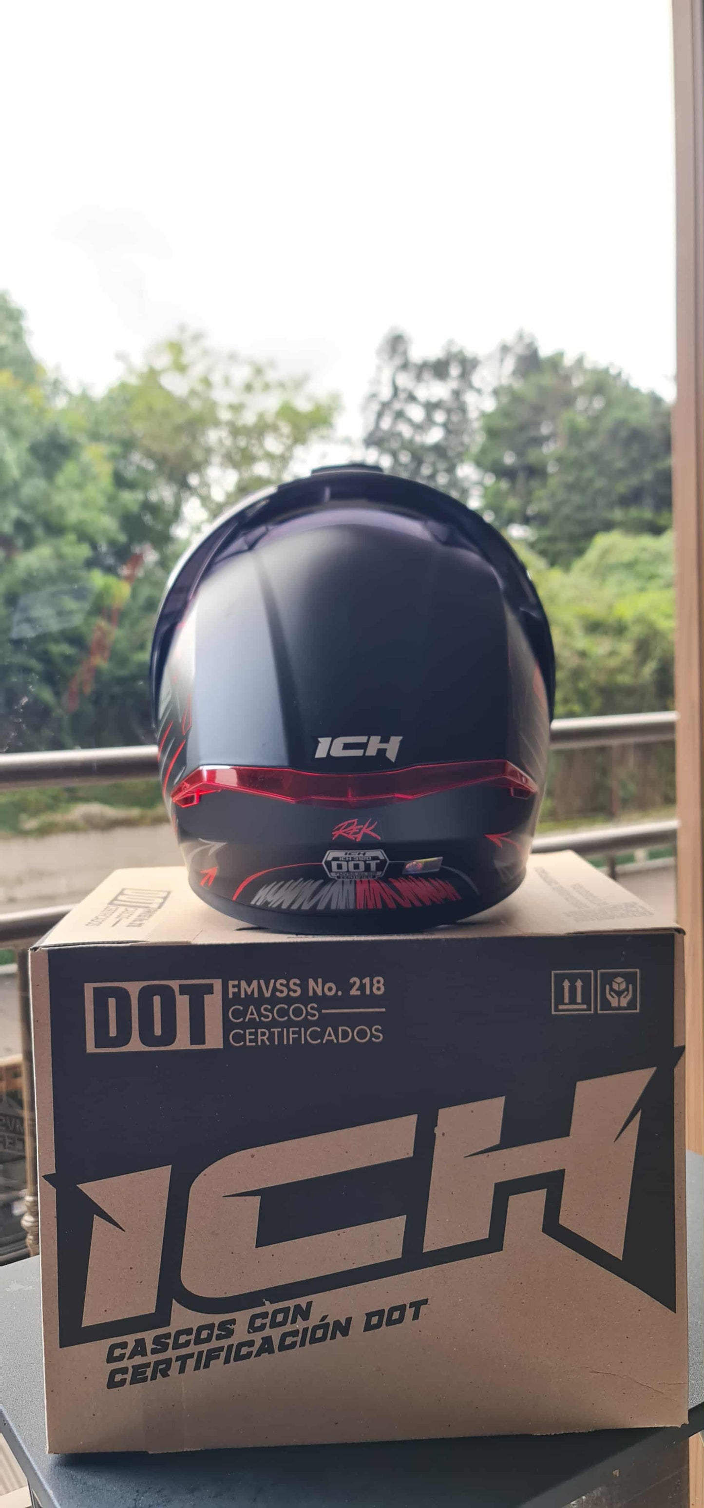 Casco Abatible ICH 3120 — Rojo Full Shine